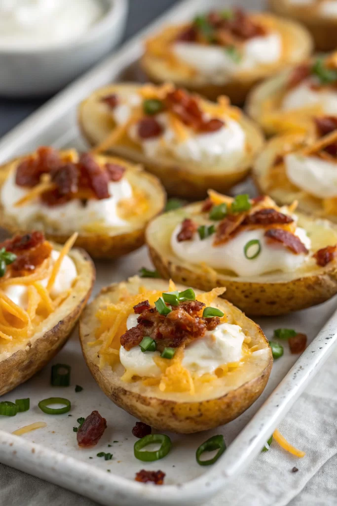 Cheesy Game Day Potato Skins Recipe