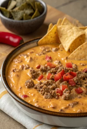 Cheesy Ground Beef Dip Party Recipe