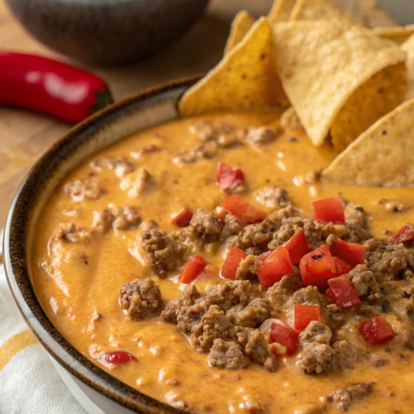 Cheesy Ground Beef Dip Party Recipe