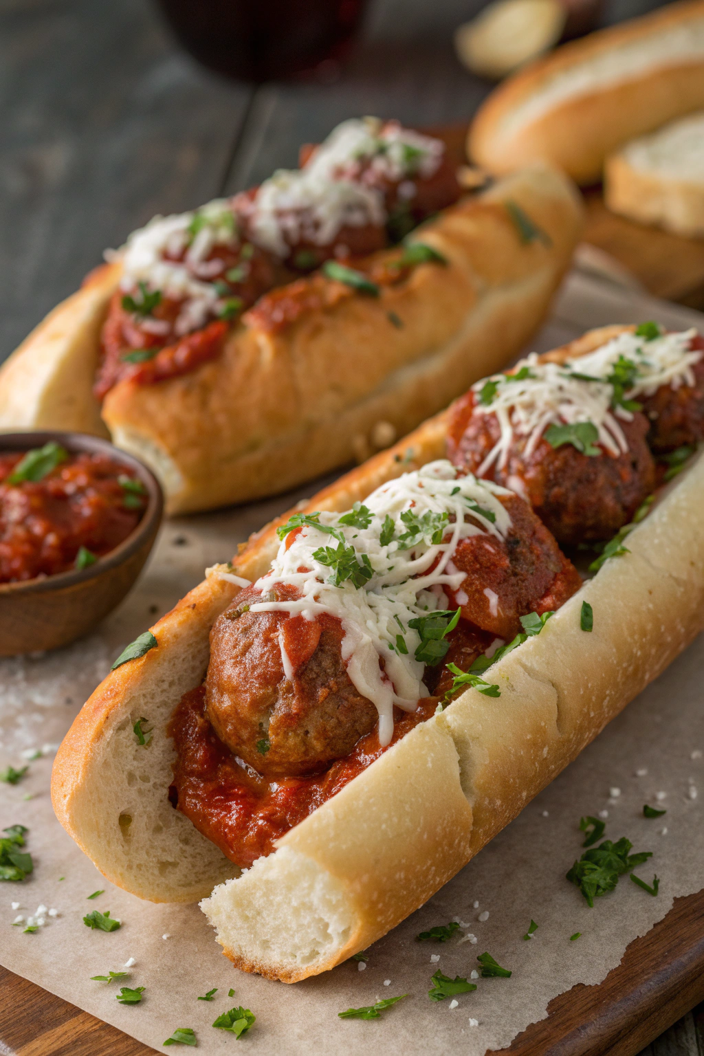 Cheesy Meatball Subs Recipe