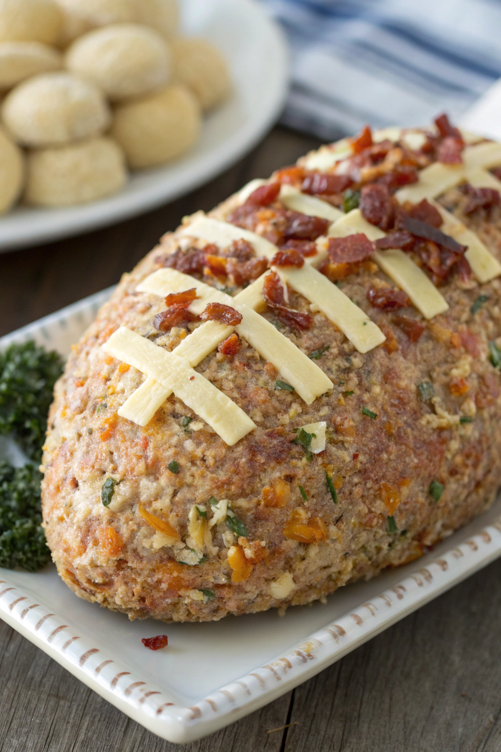 Jalapeno Popper Football Cheese Ball Recipe
