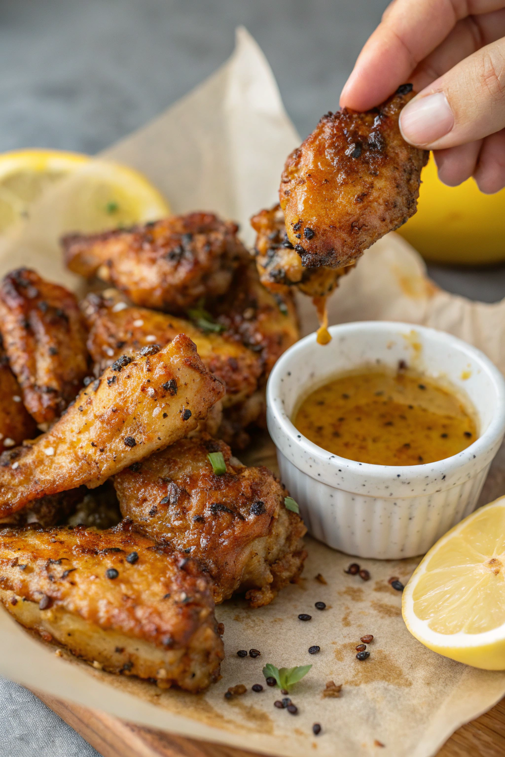 Lemon Pepper Wings with Honey Recipe