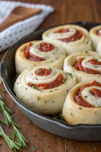 Tasty Pepperoni Pizza Rolls with Flaky Dough